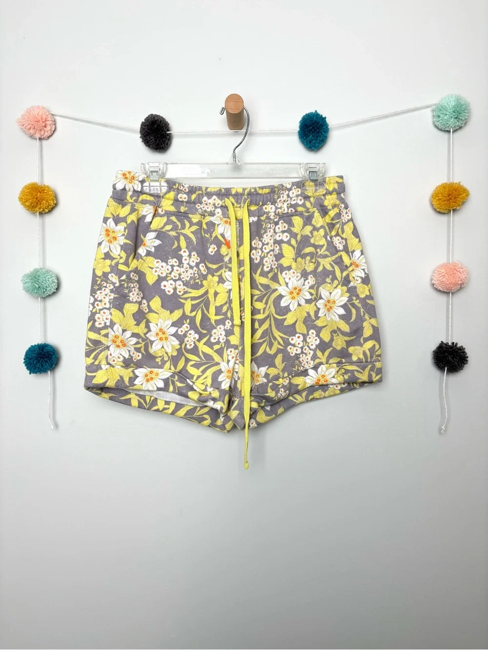 Anthropologie Daily Practice Terry Floral Lounge Shorts